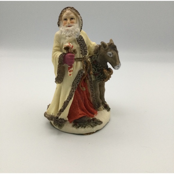 Samichlaus Switzerland 1993 SC09 International Santa Figurine White Robe 4.5" - Picture 1 of 10